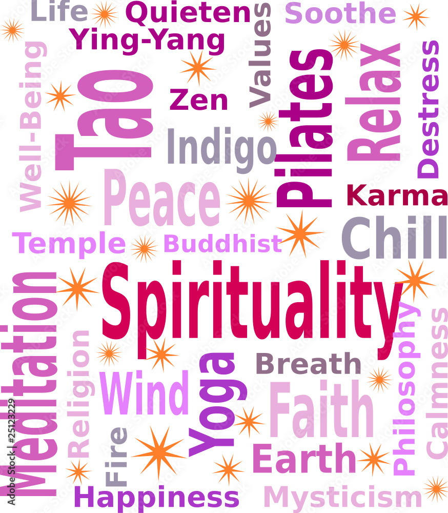 Fototapeta premium Spiritual Tag or Word cloud
