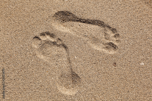 footprints   at the beach