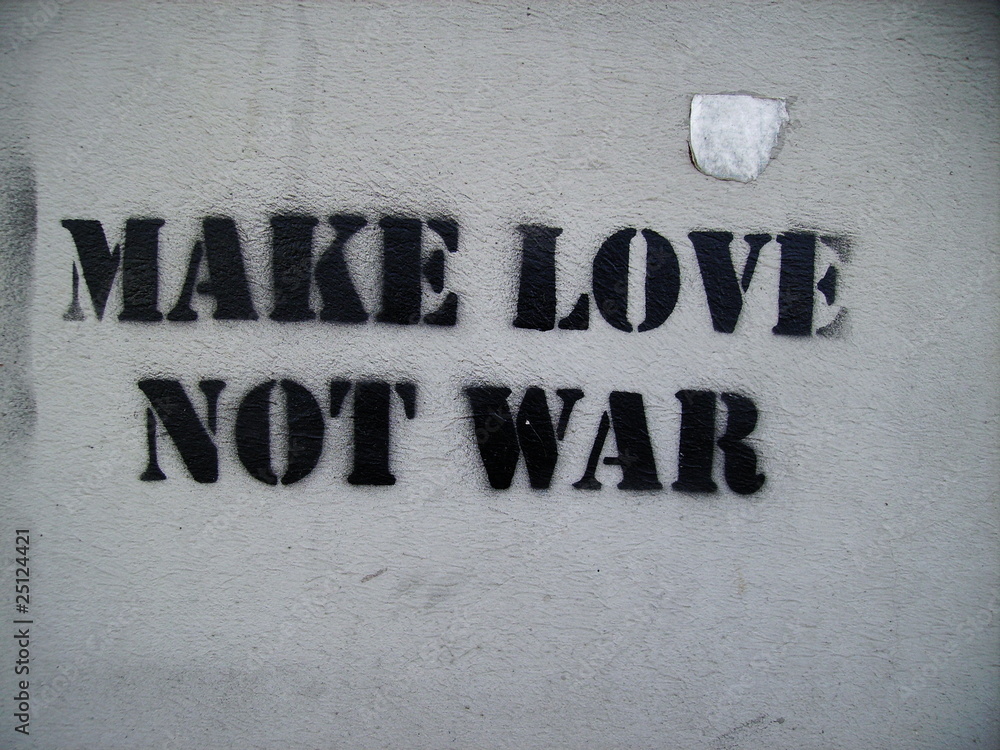 Fototapeta premium Make love not war