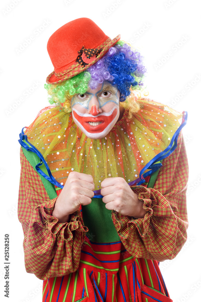 Portrait of an angry clown Portrait of an angry clown
