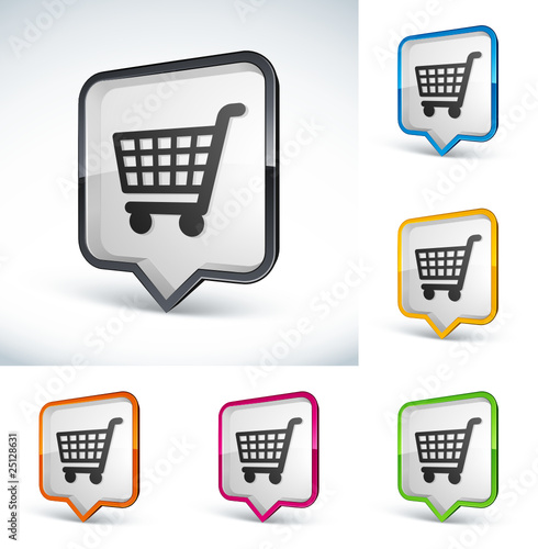 icône bouton panier shopping