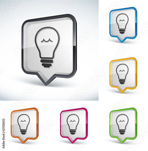 icône bouton ampoule idée
