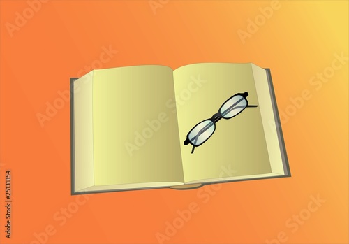 open book and glasses