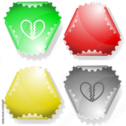 Unrequited love. Vector sticker.
