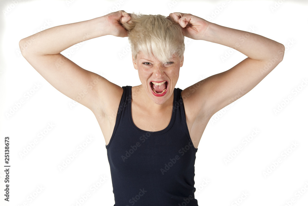 Fototapeta premium woman screaming