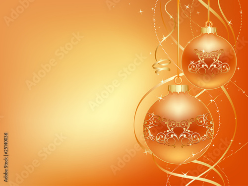 gold christmas ball