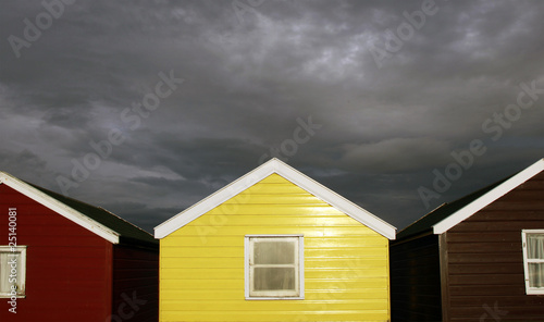 Stormy Beach Huts © Len Green