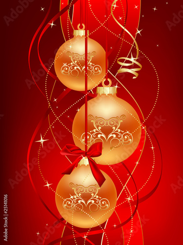 red christmas ball
