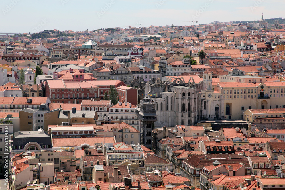The rooftops of Baixa, Lisbon