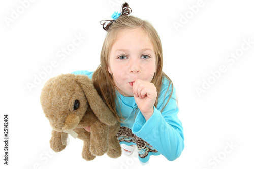 Obraz na plátne Girl Sucking Thumb