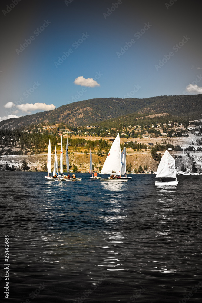 yacht sails on the blue water in a sunny day 5 yacht sails on the blue water in a sunny day 5