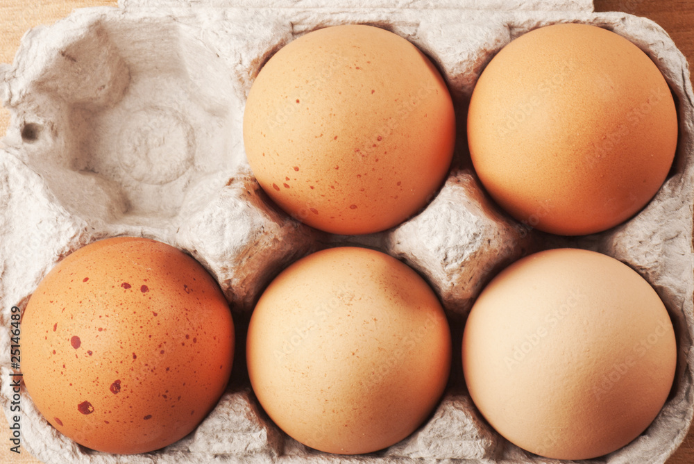 eggs in a cardboard pack eggs in a cardboard pack