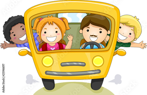 Children In School Bus