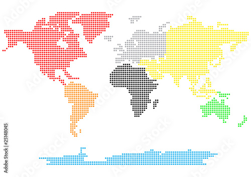 Dotted world map