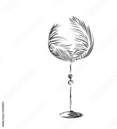 Stylized wineglass