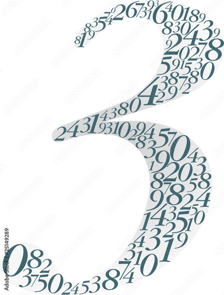 Abstract concept with numbers making up numbers Abstract concept with numbers making up numbers