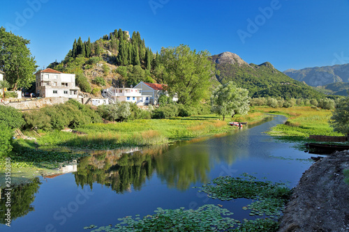 Obraz na płótnie Backwater of Skadar Lake, Montenegro w salonie