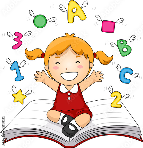 Girl On An Open Book