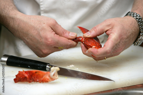 Fototapeta Naklejka Na Ścianę i Meble -  Homard préparation