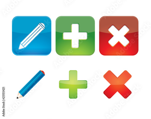 vector glossy icons