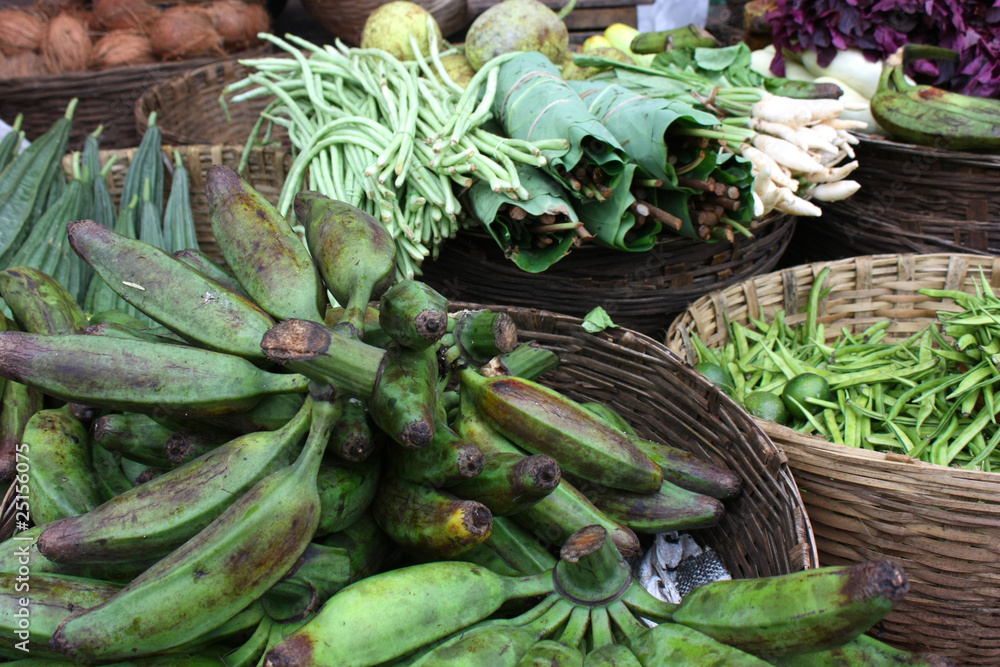 Goa - Bananes vertes, daikons et haricots