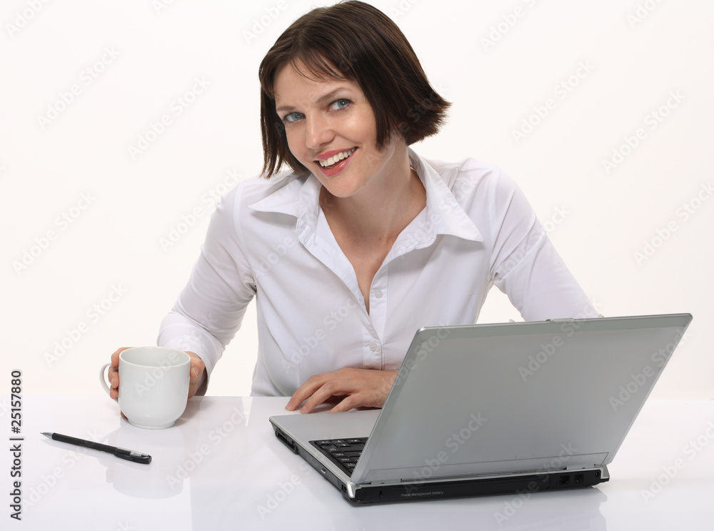 Young business woman using laptop Young business woman using laptop