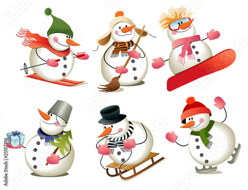Cartoon snowman