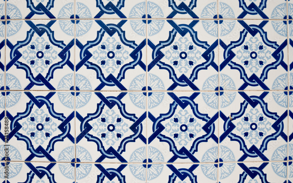 Traditional Portuguese glazed tiles Traditional Portuguese glazed tiles