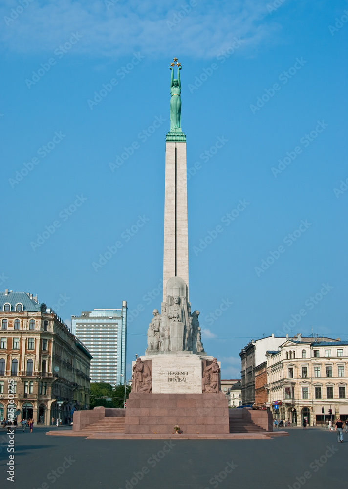 Monument of liberty in Riga, Latvia