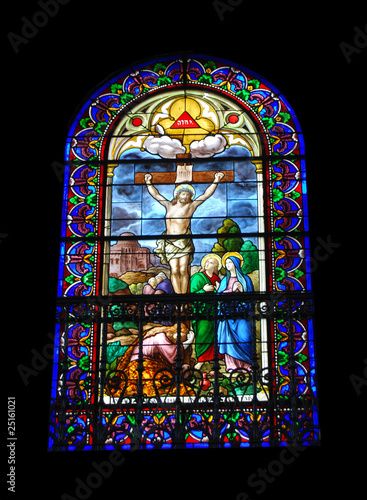 Vitrail Cath  drale d Amiens - Crucifixion du Christ