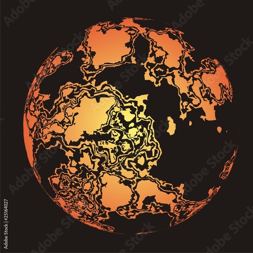 Fiery vector  planet