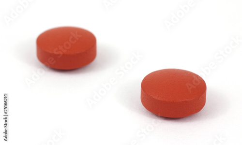 Obraz na płótnie Two generic ibuprofen pain reliever tablets