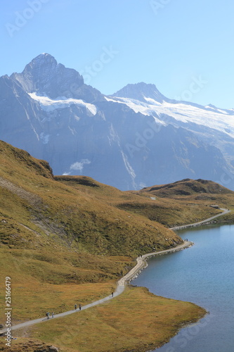 Swiss Alps: Bachalpsee hiking trail of Jungfrau, Switzerland