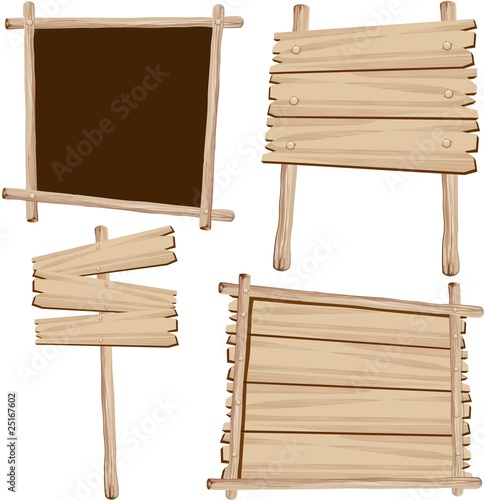Pannelli di Legno-Wood Panels Backgrounds-Vector
