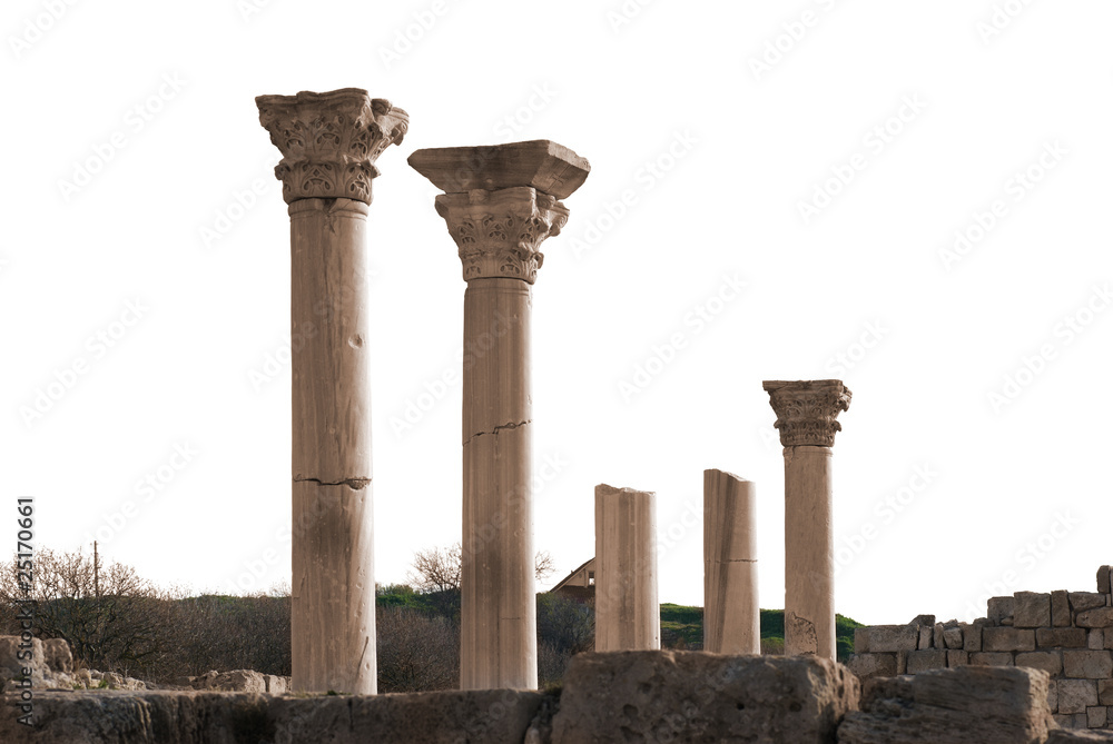 Ancient castle with columns