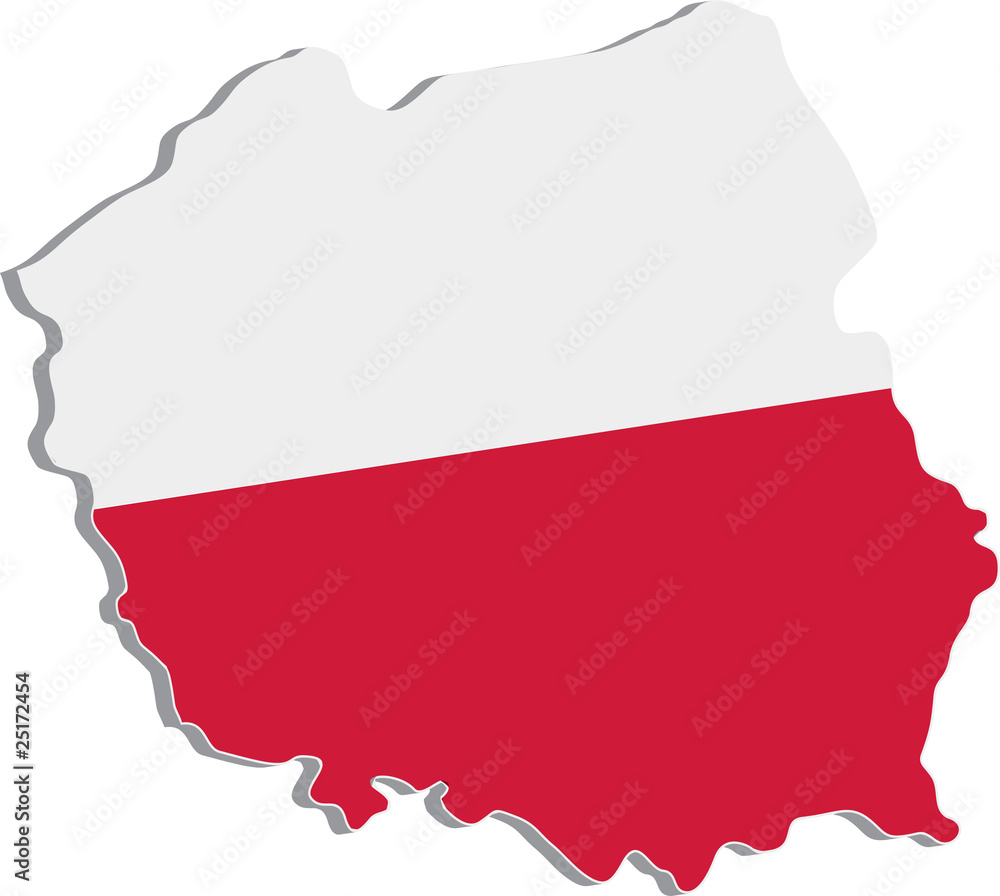 Fototapeta mapa Polski