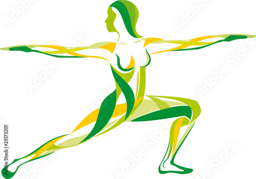 fitness YOGA girls vector