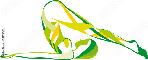 fitness YOGA girls vector