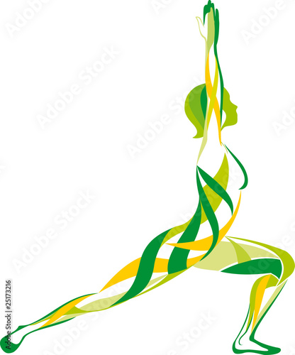 fitness YOGA girls vector