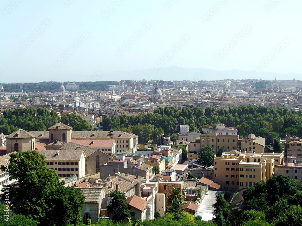 Panorama dal Gianicolo - veduta verso Regina Coeli