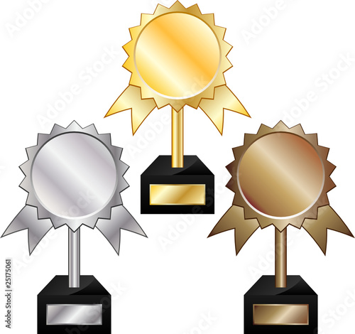 Gold, silver and bronze awards