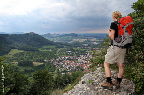 Wanderin auf der Schwäbischen Alb, Hohenneufen photo