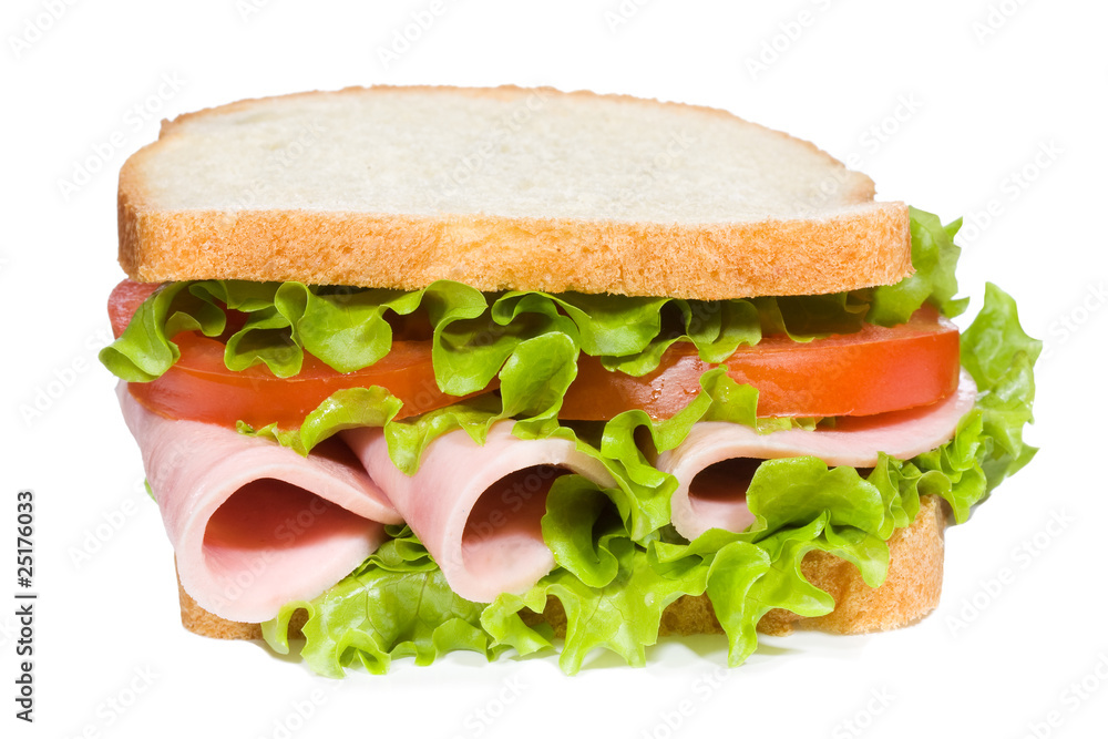 sandwich with ham and vegetables sandwich with ham and vegetables