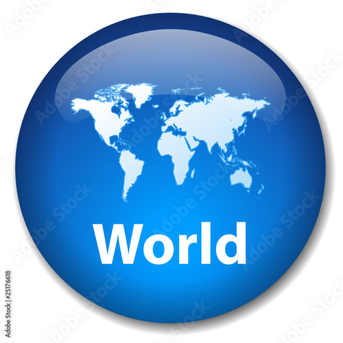 WORLD Web Button  map international global travel trade tourism 