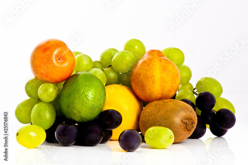 isolated fruits mix on white background
