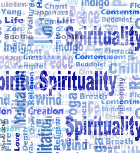 Blue Spirituality Tag or Word Cloud