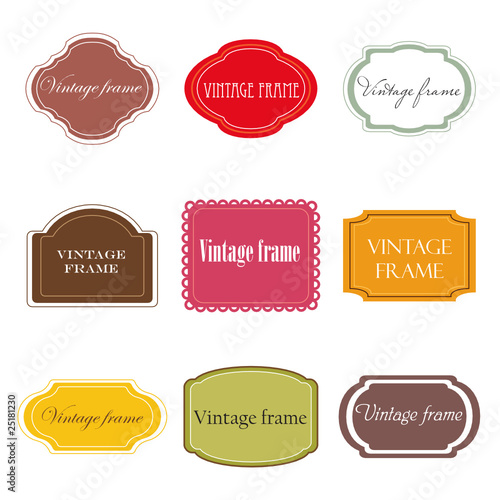 Vector set of vintage labels © irur