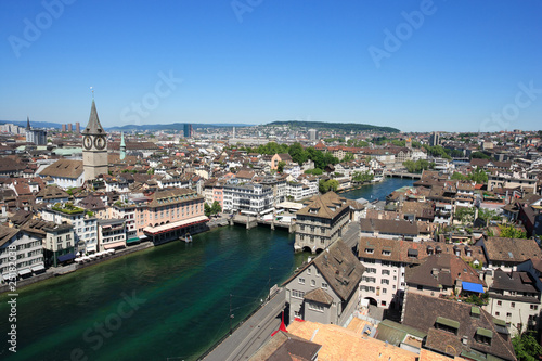 Cityscape of Zurich Switzerland © sumnersgraphicsinc