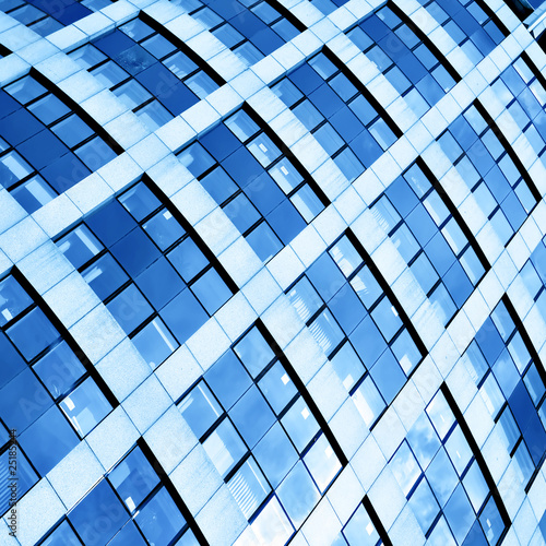 Blue abstract crop of modern office