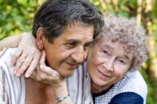 actual gladness of elderly people hugging